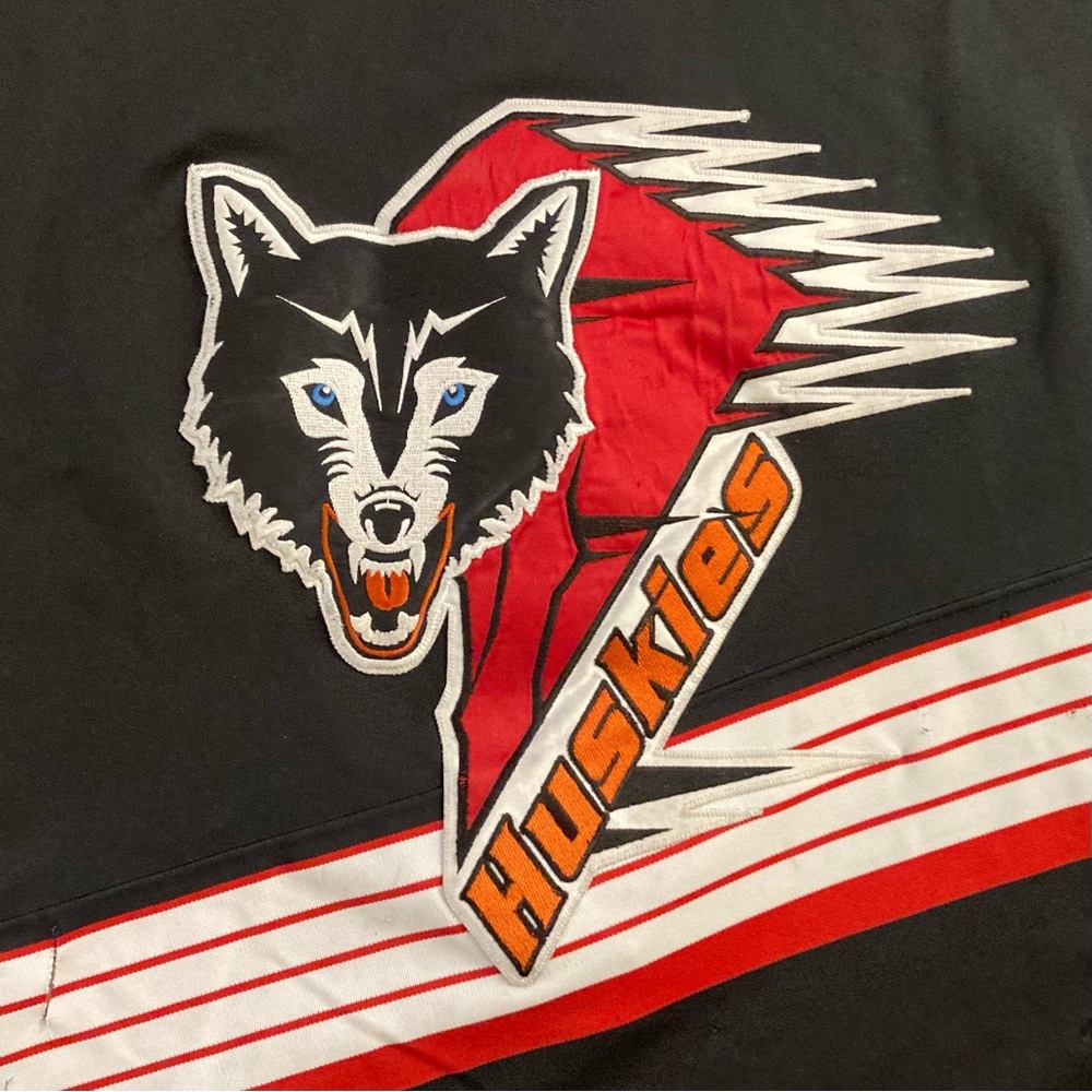 1996-97 Rouyn-Nouranda Huskies Game Used Worn Hockey Jersey Goalie QMJHL CHL - Picture 3 of 12